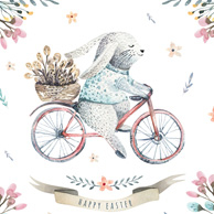 Easter - Rabbit on bike