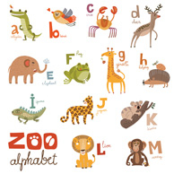 Zoo alphabet A-M
