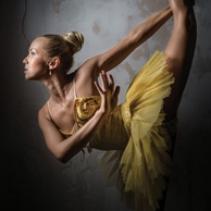 Ballerina in yellow tutu