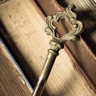 Key and old books