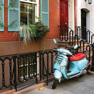 Blue Vespa