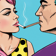 Smoking couple