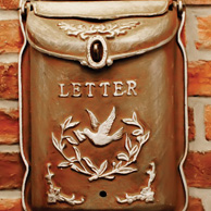 Mailbox with dove