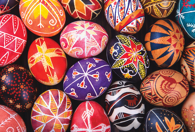Colorful easter eggs