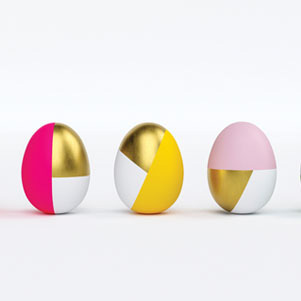 Modern colorful Easter eggs