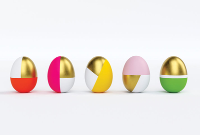 Modern colorful Easter eggs