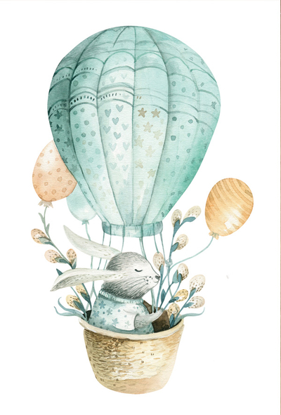 Easter bunny in a balloon
