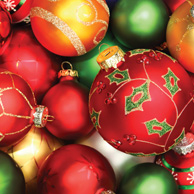 Colorful Christmas ornaments