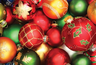 Colorful Christmas ornaments