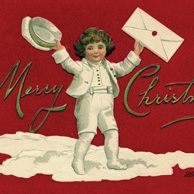 Snow child with a letter