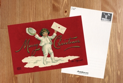 Snow child with a letter