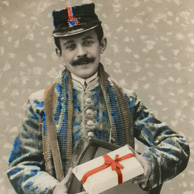Postman with gifts