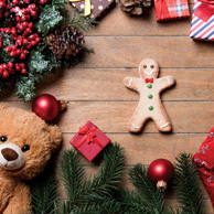 Gingerbread man & teddy bear