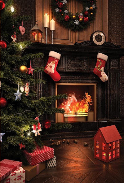 Christmas fireplace