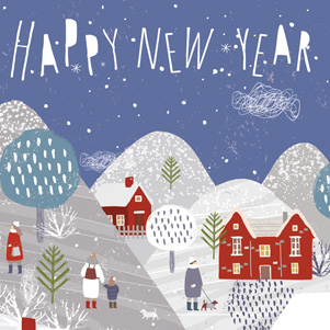 Happy New Year - winter landscape