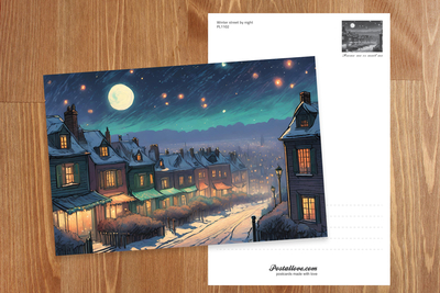 Winter night street
