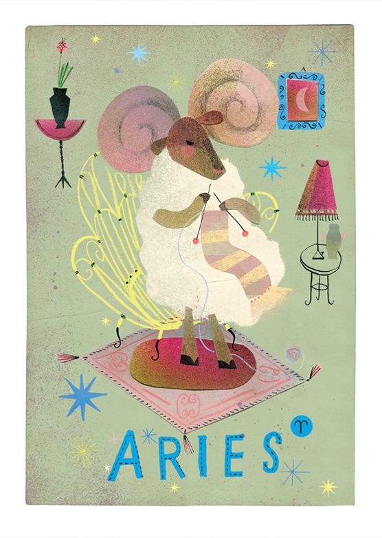 Zodiac Aries / Zodiac / Postcards / Postallove postcards made with love