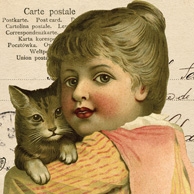 Girl with a cat