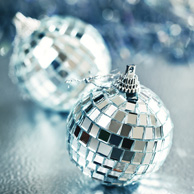 Silver Christmas ornaments