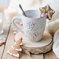 Christmas chocolate with gingerbreads